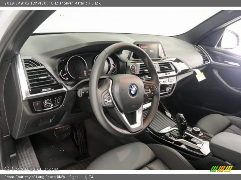 Glacier Silver Metallic / Black 2019 BMW X3 sDrive30i