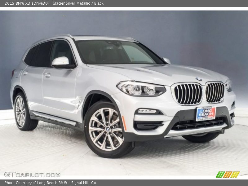 Glacier Silver Metallic / Black 2019 BMW X3 sDrive30i