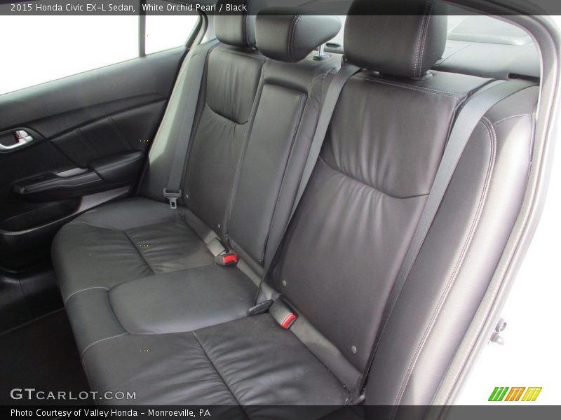 White Orchid Pearl / Black 2015 Honda Civic EX-L Sedan