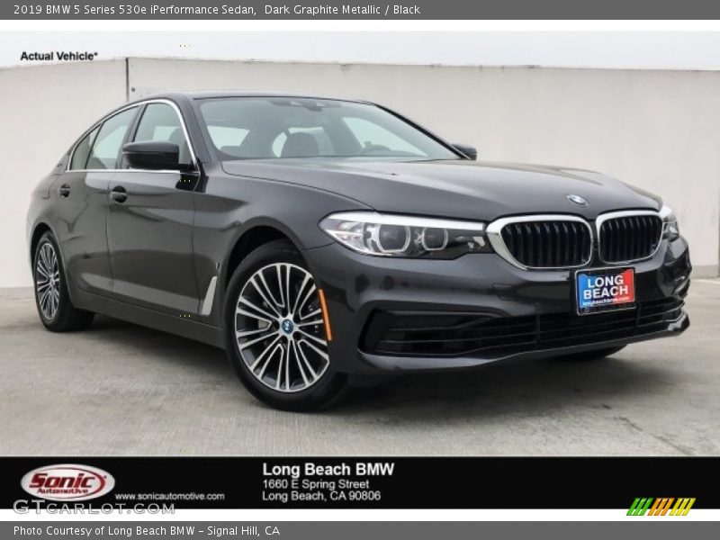 Dark Graphite Metallic / Black 2019 BMW 5 Series 530e iPerformance Sedan