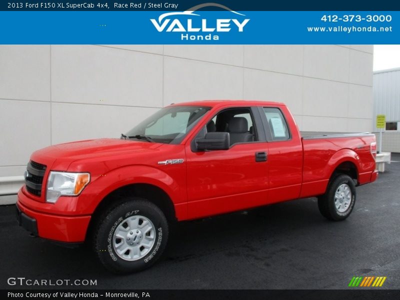 Race Red / Steel Gray 2013 Ford F150 XL SuperCab 4x4