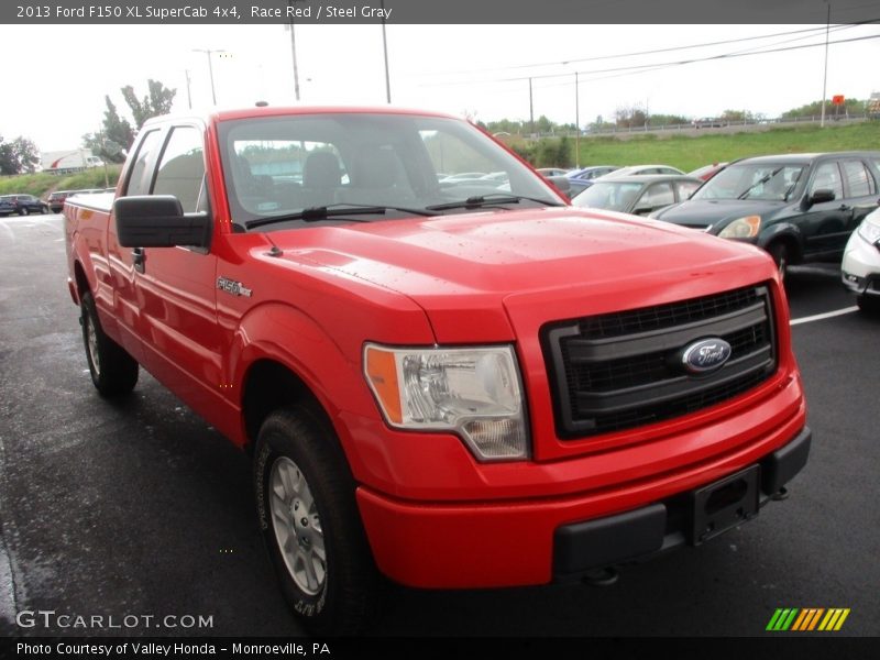 Race Red / Steel Gray 2013 Ford F150 XL SuperCab 4x4
