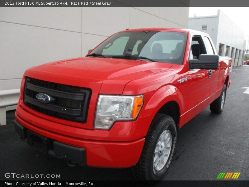 Race Red / Steel Gray 2013 Ford F150 XL SuperCab 4x4
