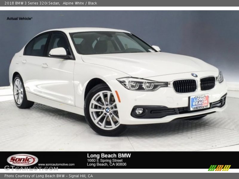 Alpine White / Black 2018 BMW 3 Series 320i Sedan
