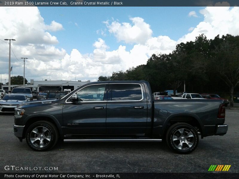 Granite Crystal Metallic / Black 2019 Ram 1500 Laramie Crew Cab