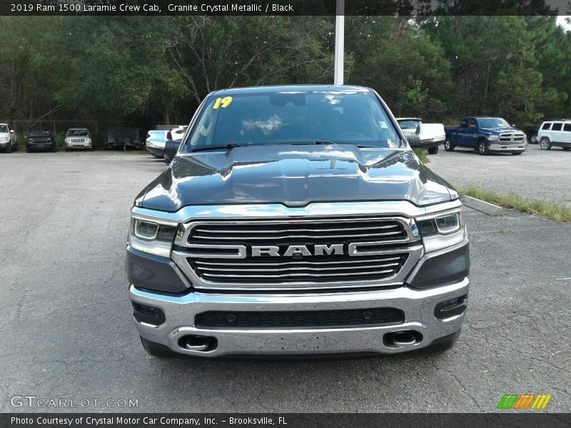 Granite Crystal Metallic / Black 2019 Ram 1500 Laramie Crew Cab