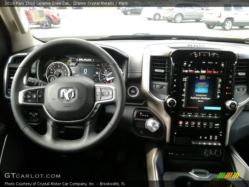 Granite Crystal Metallic / Black 2019 Ram 1500 Laramie Crew Cab