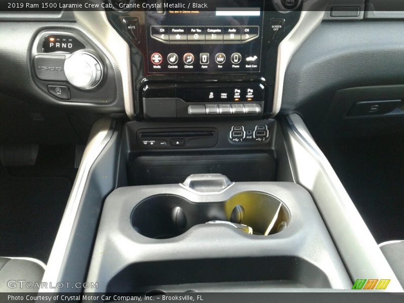 Granite Crystal Metallic / Black 2019 Ram 1500 Laramie Crew Cab