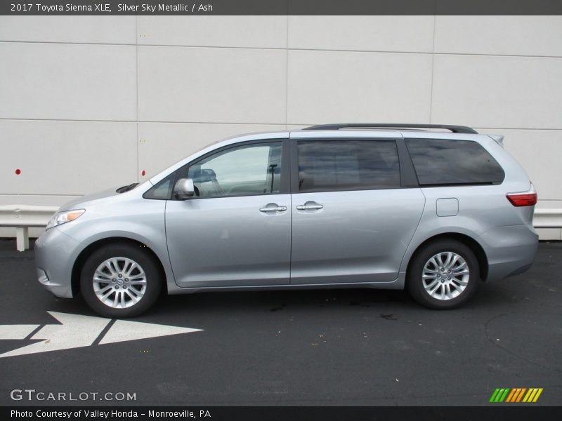 Silver Sky Metallic / Ash 2017 Toyota Sienna XLE