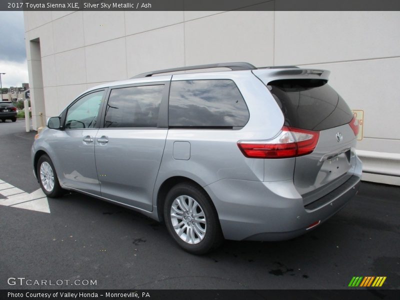Silver Sky Metallic / Ash 2017 Toyota Sienna XLE