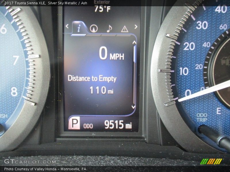 Silver Sky Metallic / Ash 2017 Toyota Sienna XLE