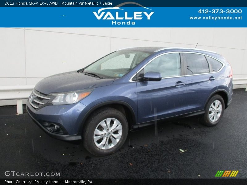 Mountain Air Metallic / Beige 2013 Honda CR-V EX-L AWD
