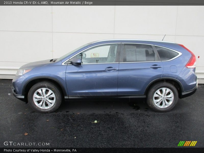 Mountain Air Metallic / Beige 2013 Honda CR-V EX-L AWD