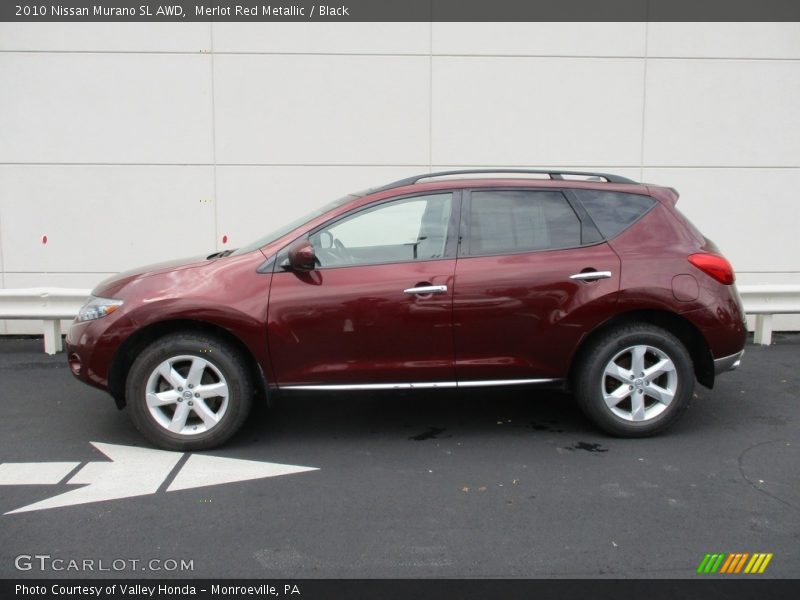 Merlot Red Metallic / Black 2010 Nissan Murano SL AWD