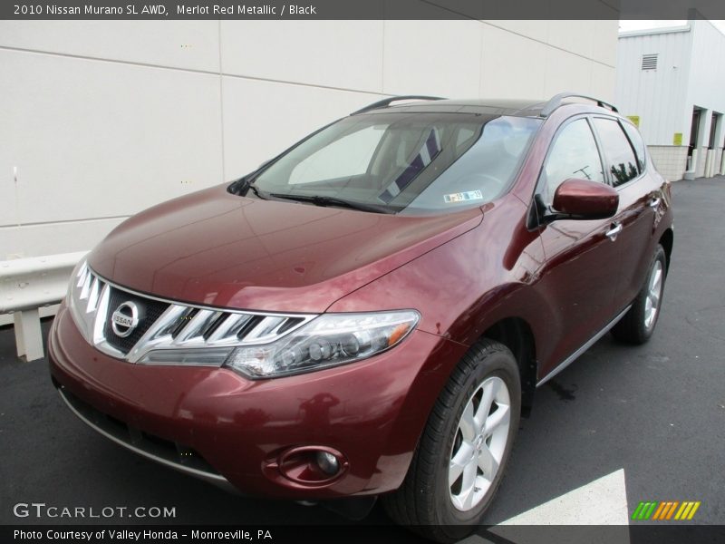 Merlot Red Metallic / Black 2010 Nissan Murano SL AWD