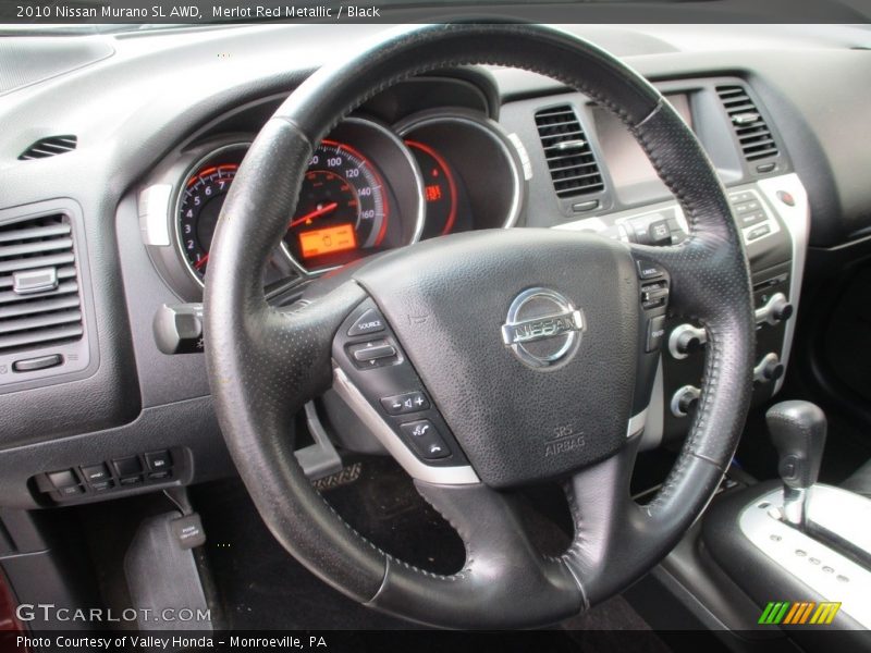 Merlot Red Metallic / Black 2010 Nissan Murano SL AWD