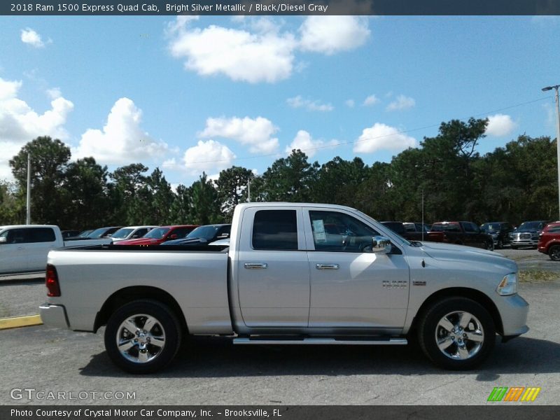 Bright Silver Metallic / Black/Diesel Gray 2018 Ram 1500 Express Quad Cab