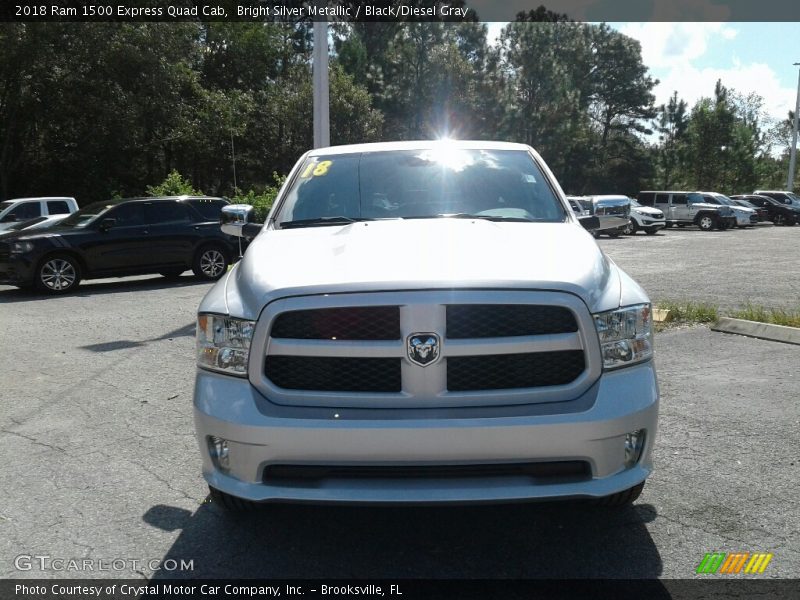 Bright Silver Metallic / Black/Diesel Gray 2018 Ram 1500 Express Quad Cab