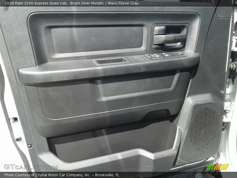 Bright Silver Metallic / Black/Diesel Gray 2018 Ram 1500 Express Quad Cab