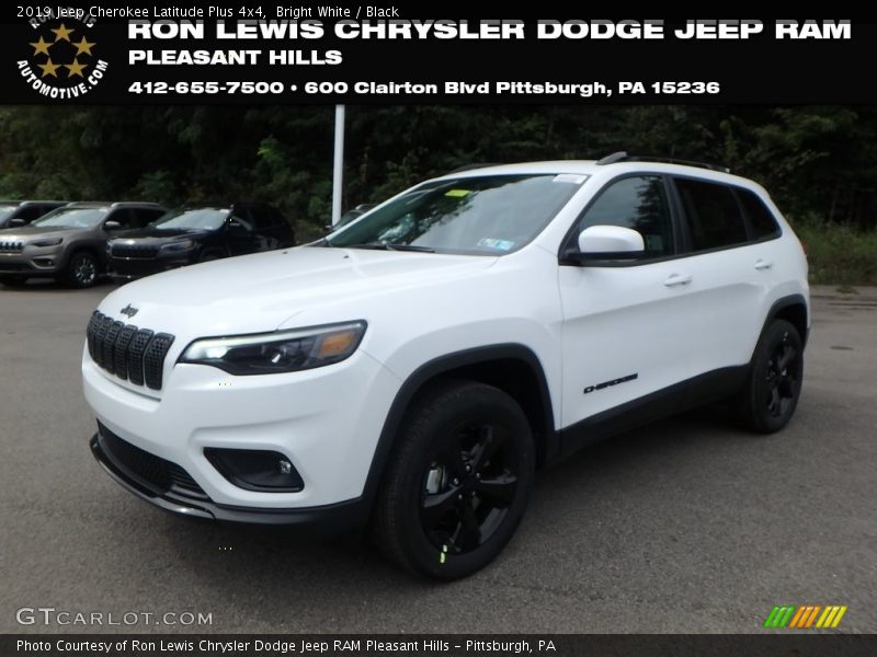 Bright White / Black 2019 Jeep Cherokee Latitude Plus 4x4
