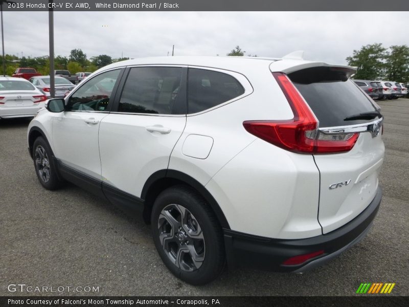 White Diamond Pearl / Black 2018 Honda CR-V EX AWD