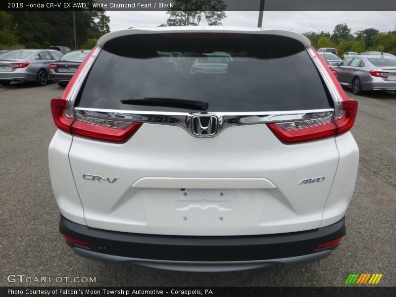 White Diamond Pearl / Black 2018 Honda CR-V EX AWD