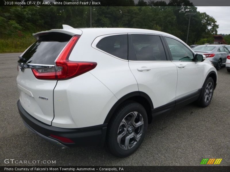 White Diamond Pearl / Black 2018 Honda CR-V EX AWD