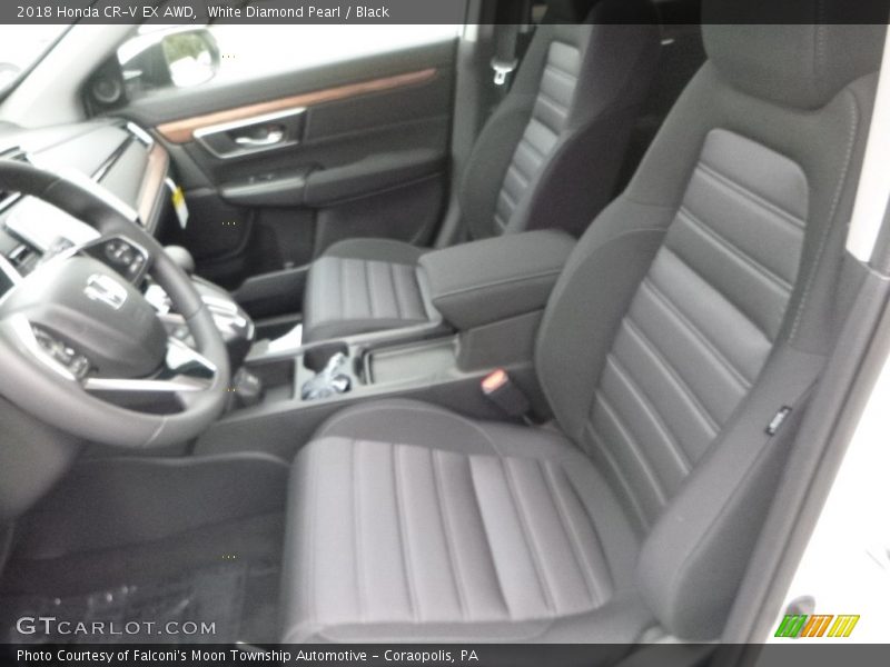 White Diamond Pearl / Black 2018 Honda CR-V EX AWD