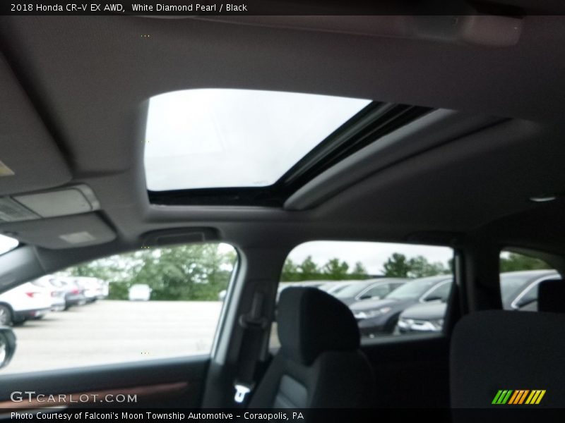White Diamond Pearl / Black 2018 Honda CR-V EX AWD