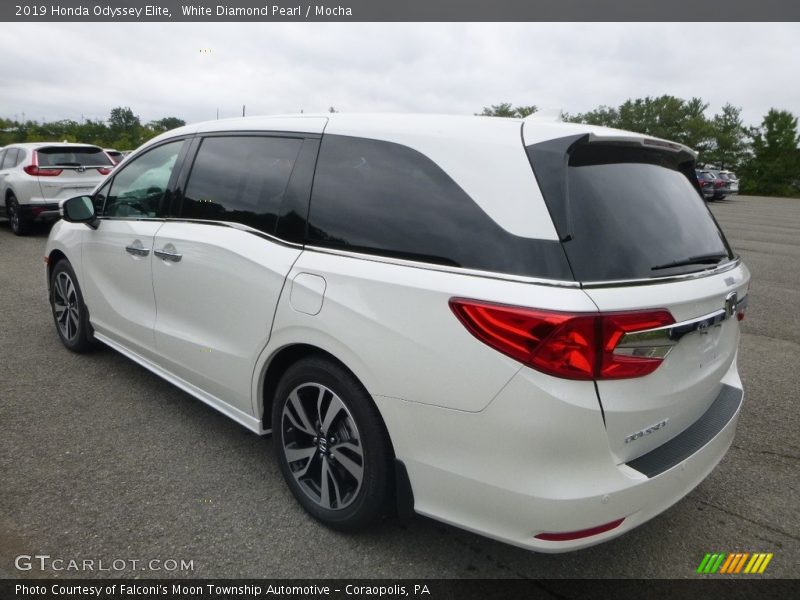 White Diamond Pearl / Mocha 2019 Honda Odyssey Elite