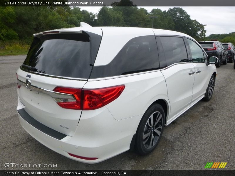 White Diamond Pearl / Mocha 2019 Honda Odyssey Elite