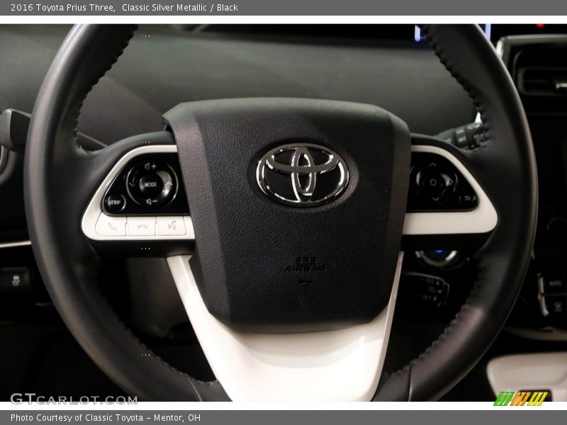 Classic Silver Metallic / Black 2016 Toyota Prius Three