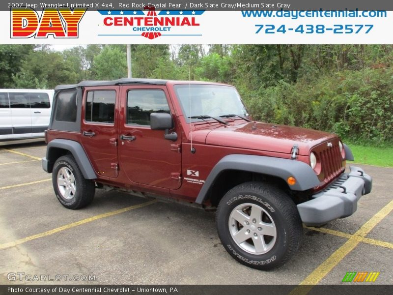 Red Rock Crystal Pearl / Dark Slate Gray/Medium Slate Gray 2007 Jeep Wrangler Unlimited X 4x4