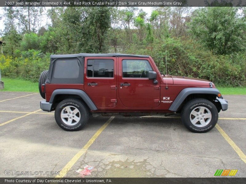 Red Rock Crystal Pearl / Dark Slate Gray/Medium Slate Gray 2007 Jeep Wrangler Unlimited X 4x4