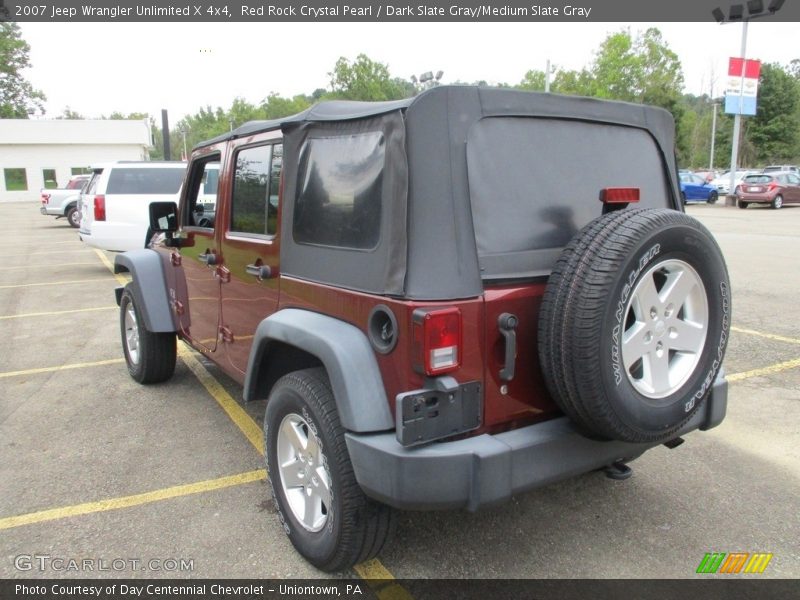 Red Rock Crystal Pearl / Dark Slate Gray/Medium Slate Gray 2007 Jeep Wrangler Unlimited X 4x4