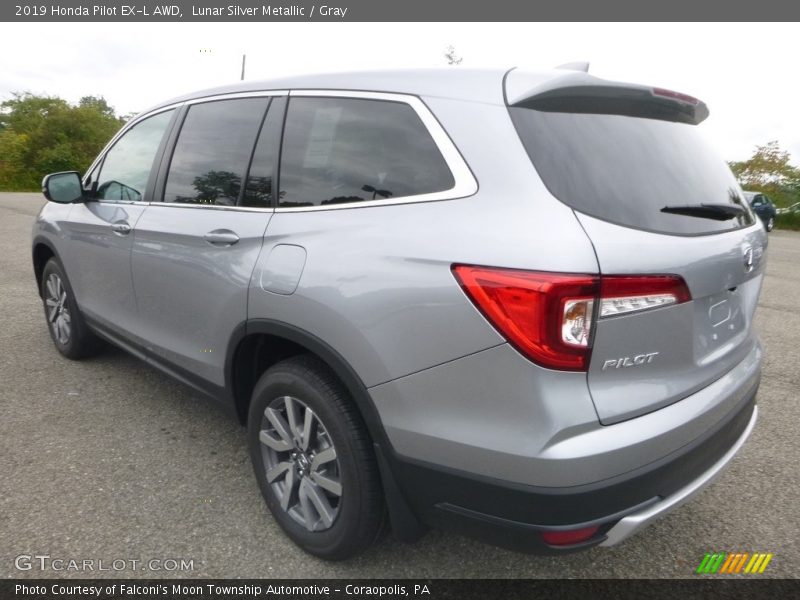Lunar Silver Metallic / Gray 2019 Honda Pilot EX-L AWD