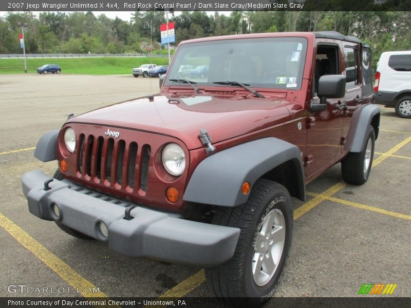 Red Rock Crystal Pearl / Dark Slate Gray/Medium Slate Gray 2007 Jeep Wrangler Unlimited X 4x4