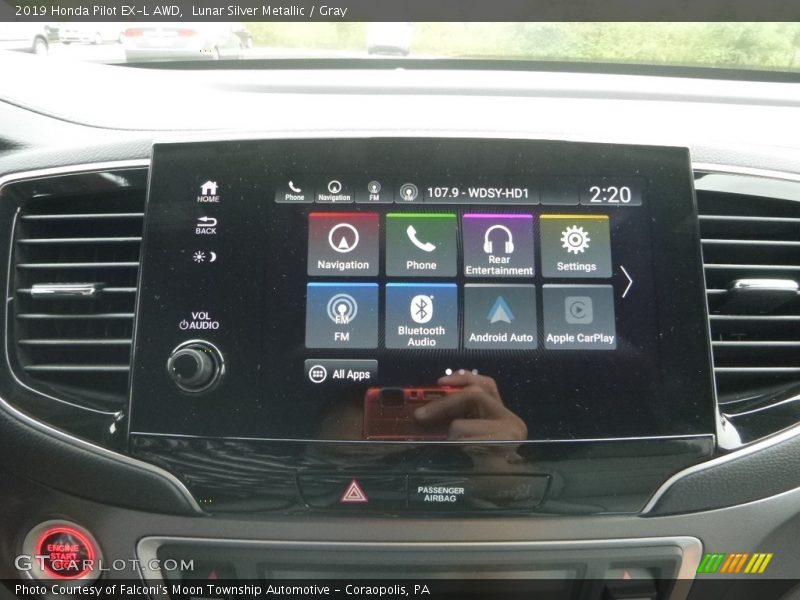 Lunar Silver Metallic / Gray 2019 Honda Pilot EX-L AWD