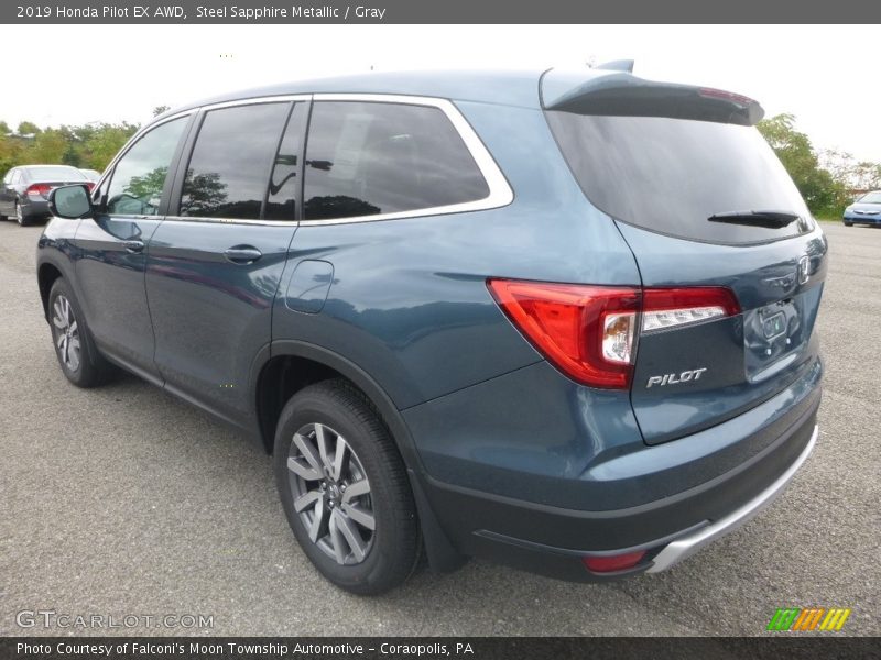 Steel Sapphire Metallic / Gray 2019 Honda Pilot EX AWD