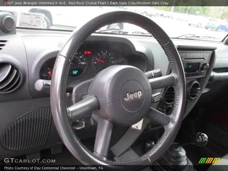 Red Rock Crystal Pearl / Dark Slate Gray/Medium Slate Gray 2007 Jeep Wrangler Unlimited X 4x4