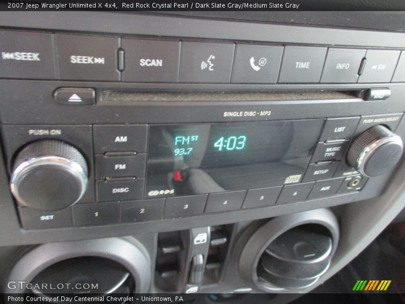 Red Rock Crystal Pearl / Dark Slate Gray/Medium Slate Gray 2007 Jeep Wrangler Unlimited X 4x4