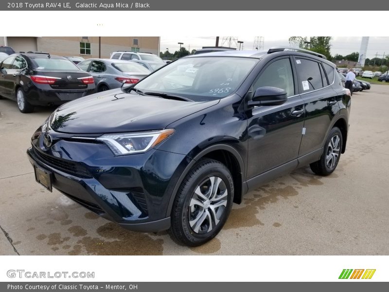 Galactic Aqua Mica / Black 2018 Toyota RAV4 LE