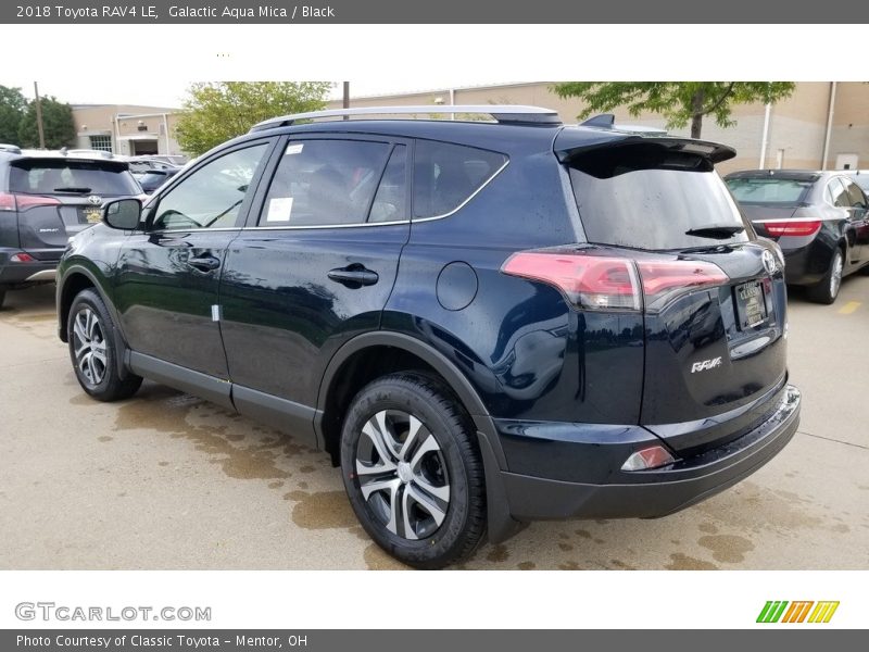 Galactic Aqua Mica / Black 2018 Toyota RAV4 LE