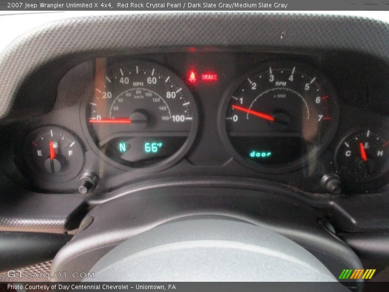 Red Rock Crystal Pearl / Dark Slate Gray/Medium Slate Gray 2007 Jeep Wrangler Unlimited X 4x4