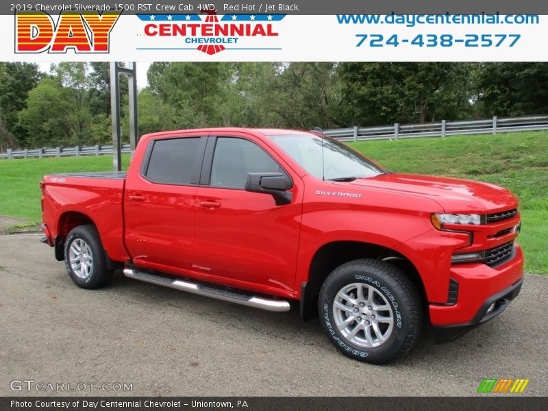 Red Hot / Jet Black 2019 Chevrolet Silverado 1500 RST Crew Cab 4WD