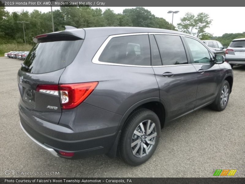 Modern Steel Metallic / Gray 2019 Honda Pilot EX AWD