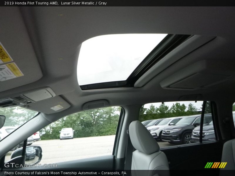 Lunar Silver Metallic / Gray 2019 Honda Pilot Touring AWD