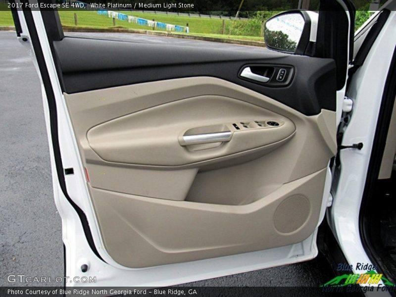 White Platinum / Medium Light Stone 2017 Ford Escape SE 4WD