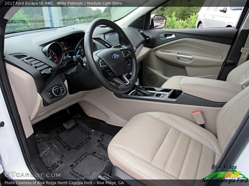 White Platinum / Medium Light Stone 2017 Ford Escape SE 4WD