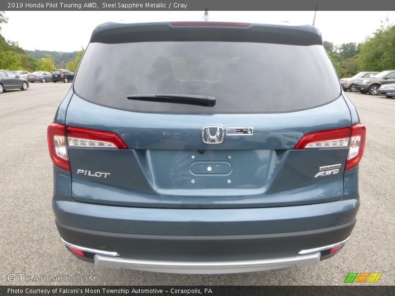Steel Sapphire Metallic / Gray 2019 Honda Pilot Touring AWD